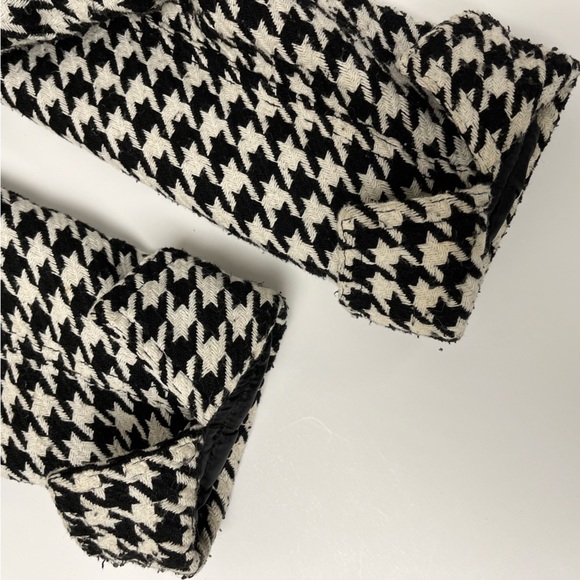 JouJou Fashion Houndstooth mid-length Peacoat (Pea Coat) - Picture 9 of 12